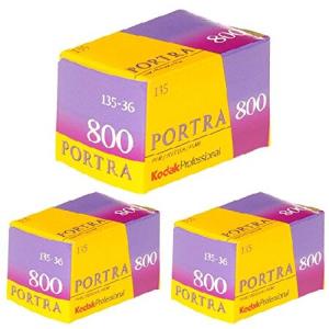 Pack of 3 Kodak 145 1855 Professional Portra 800 Color Negative Film (ISO 800) 35mm 36 Exposures｜pyonkichishouten