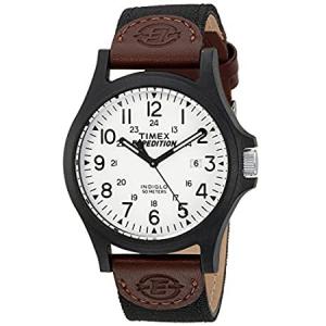 特別価格Timex TW4B08200 Expedition Acadia メンズ腕時計 ブラック ブラウン ホワイト レザー ナイロンストラップ好評販売中｜pyonkichishouten