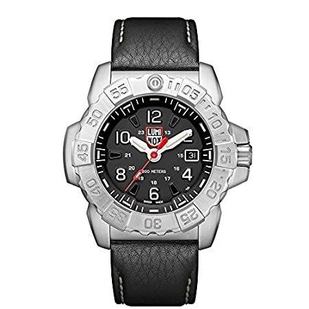 特別価格Luminox メンズ SEA ステンレススチール スイスクォーツウォッチ レザーストラップ...