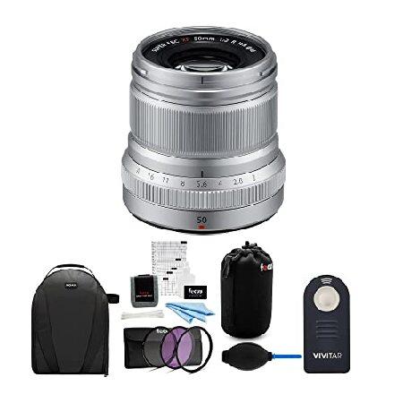 Fujifilm XF50mm f/2 R WR Lens (Silver) Bundle with...