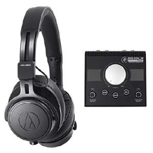 Audio-Technica ATH-M60X Studio Headphones+Mackie Big Knob Monitor Controller