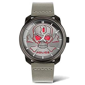 特別価格Police メンズ腕時計 アナログ表示 クオーツ 天然皮革 バンド PL.15714JSU...