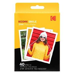 Kodak 3.5x4.25 inch Premium Zink Print Photo Paper (40 Sheets) Compatible with Kodak Smile Classic Instant Camera｜pyonkichishouten