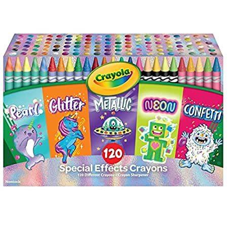 特別価格Crayola クレヨン120本 特殊カラー カラーリングセット 子供用 ギフト 4歳 5歳...