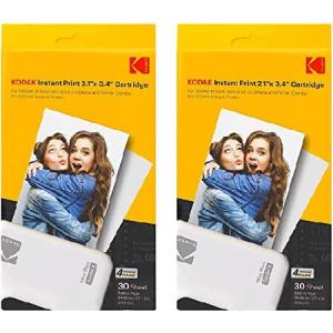 特別価格コダック（Kodak）Mini 2＆Mini Shot 2シリーズ用 2.1ｘ3.4インチ（5.3ｘ8.6cm）カートリッジ 用紙・カラーリボン一体型カートリッジ 60パック｜pyonkichishouten