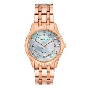 Anne Klein Women's Solar Powered Premium Crystal Accented Bracelet Watch｜pyonkichishouten