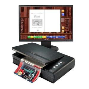 Plustek OpticBook 4800 ブックスキャナー 直感的なソフトウェアバンドル 高速スキャンスピード 自動トリミング＆回転 2mmブックエッジデザイン ePUB/PDF/検索可