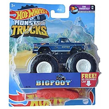 特別価格Hot Wheels Monster Trucks Bigfoot, Re-Crushabl...