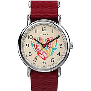 特別価格Timex Men's Weekender Quartz Nylon Strap, Red, 20 Casual Watch (Model: TW2V好評販売中｜pyonkichishouten
