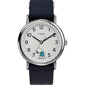 特別価格Timex Weekender 38mm Peanuts Quartz Fabric Strap, Black, 20 Casual Watch (M好評販売中｜pyonkichishouten