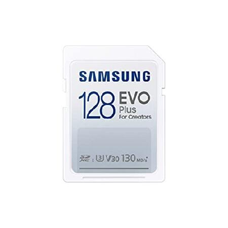 SAMSUNG EVO Plus フルサイズ 128GB SDXCカード 130MB/s フルHD ...