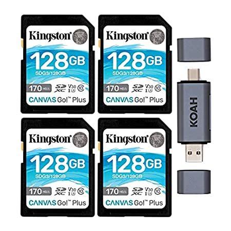 特別価格Kingston 128GB SDXC Canvas Go Plus 170MB/s 読み取...