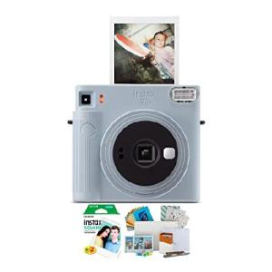 Fujifilm Instax Square SQ1 Instant Camera (Glacier Blue) Bundle with Instax Square Film Twin Pack (20 Exposures) and Photobox Keepsake Accessory Kit (
