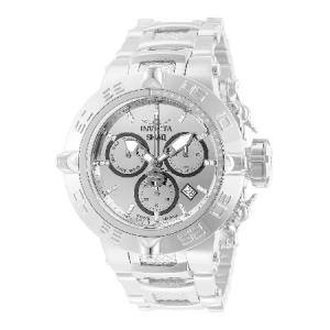Invicta Men's 50mm Shaq Subaqua Noma Fusion Limited Edition Swiss Movement Chronograph .13ctw Diamonds Silver Polished Watch (Model: 37261)｜pyonkichishouten