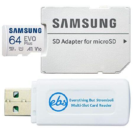 Samsung 64GB Micro SDXC EVO Plus メモリーカード アダプター付き S...