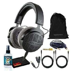 beyerdynamic DT 900 Pro X Open-Back Studio Headphones Bundle with Detachable Cable, Headphone Splitter, Extension Cable, and 6AVE Headphone Cleaning K