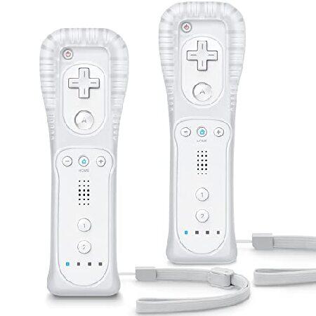 TIANHOO Wiiコントローラー 2個パック Wiiリモコン シリコンケースとリストストラップ付...