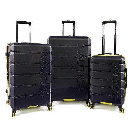 Nautica Lightview 3pc Hardside Luggage Set, Navy/Y...