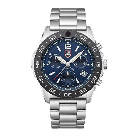 ルミノックス パシフィック ダイバー クロノグラフ ブルー ステンレススチール メンズ 腕時計 XS...