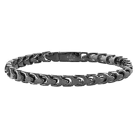 Bulova Link Black-Tone Stainless Steel Bracelet | ...