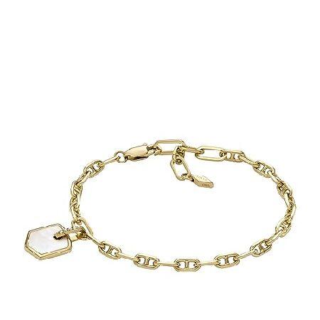 Fossil Women&apos;s Brass Gold-Tone Heritage D-Link MOP...