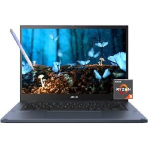 ASUS Chromebook Touchscreen Flip Laptop Google Chrome - 14inch WUXGA Display Stylus Pen - Backlit Keyboard - AMD Ryzen 3 - USB C - Wi-Fi 6 - Long Batt