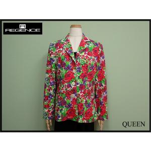 REGENCE 花柄ジャケット・42△レジャンス/日本製/大きいサイズ/23*9*1  