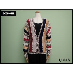 MISSONI カーディガン・44△ミッソーニ/イタリア製/シルク混/@A1/23*4*3-28｜q-eshop