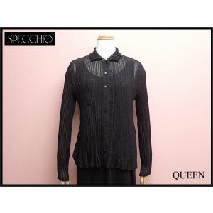 SPECCHIO - ☆☆SPECCHIO スペッチオ プリーツカーディガン サイズ 40 レディース 411-442 ブラック SPECCHIO スペッチオ プリーツカーディガン サイズ 40 レディース 411