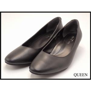極美品 LES MUES 中敷付き ヒールアップ オペラパンプス 定価2.4万 LES MUES パンプス・21.5cmEEE☆レミュー/フォーマル/キャリア