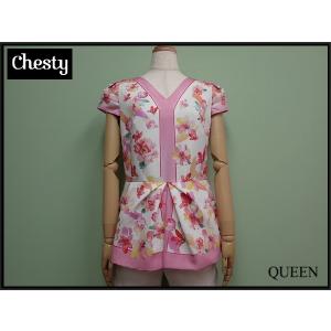 Chesty 花柄チュニック・0◆チェスティ/ワンピース/フラワー/未使用品/21*2*4-7