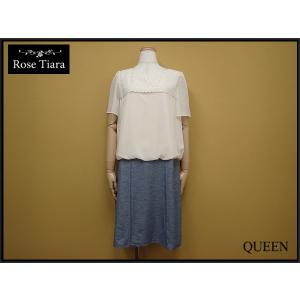 Rose Tiara ワンピース・46◇ローズティアラ/半袖/花柄/大きい