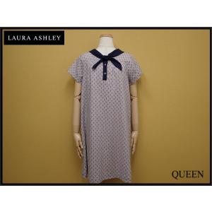 ローラアシュレイ LAURA ASHLEY ワンピース 7 グレー 赤 レッド 水色