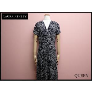 ローラアシュレイ LAURA ASHLEY ワンピース 7 グレー 赤 レッド 水色