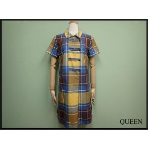 YORKLAND　ワンピース　チェック柄　ボタン　ウール100%　11AR Yorkland - YORKLAND ワンピース チェック柄 ボタン ウール100% 11ARの