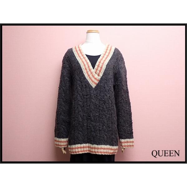 AMERI ニット・F□アメリ/チルデン/セーター/レディース/＠A1/25師3-3