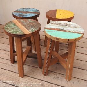 スツール 木製 丸 椅子 おしゃれ スタッキングスツール 収納 青 ブルー