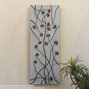 ドットアート 3連 ピンク系 D W120×H100 (1072) アートパネル モダン