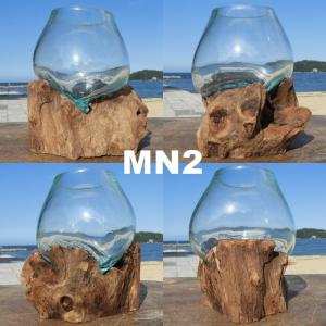 流木ガラス MN 選べる 吹きガラスと天然木の...の詳細画像2