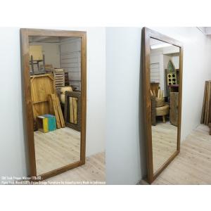姿見鏡 120cm×70cm WW オールドチーク無垢材 全身ミラー 鏡 全身鏡