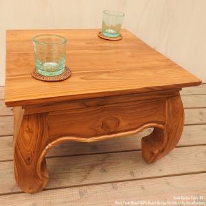 ラウンドテーブル 60cm R 円卓 オールドチーク無垢材 アジアン家具