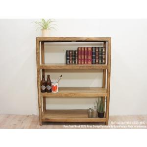 チーク＆バンブーキャビネット 100cm ウッドキャビネット 箪笥 竹家具