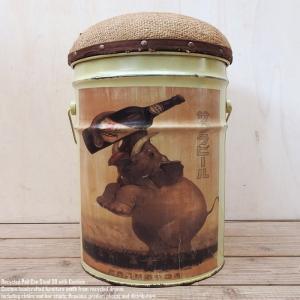 ペール缶 クッションスツール [We Can Do It] 収納付き椅子 ペール缶
