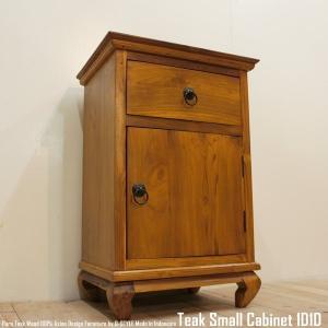 チーク＆バンブーキャビネット 100cm ウッドキャビネット 箪笥 竹家具