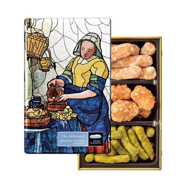 【送料無料】お菓子 ギフト 麻布かりんと かりんと 牛乳を注ぐ女（フェルメール）お菓子 洋菓子 焼き...