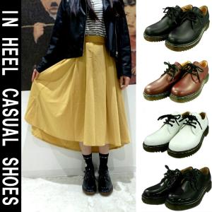 カジュアルシューズ ドクターマーチンタイプ 3ホール インヒール内蔵 レディース