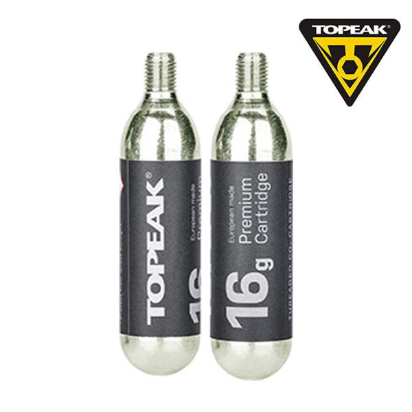 トピーク 16g ネジ付 CO2 カートリッジ 2本セット TOPEAK
