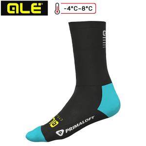 アレ THERMO PRIMALOFT 18cm SOCK （サーモプリマロフト18cmソックス）BLACK_WHITE【-4℃〜8°C対応】 ale｜qbei