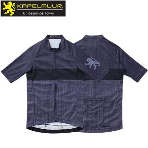 【新品】カペルミュール 半袖ジャージ XL（LL）グレンチェック　ブラック 新品】カペルミュール 半袖ジャージ XL（LL）グレンチェック