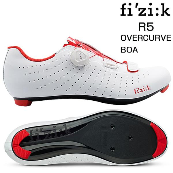 フィジーク R5 OVERCURVE （R5オーバーカーブ） ホワイト/レッド SPD-SLビンディ...